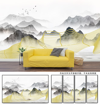 意境水墨山水畫