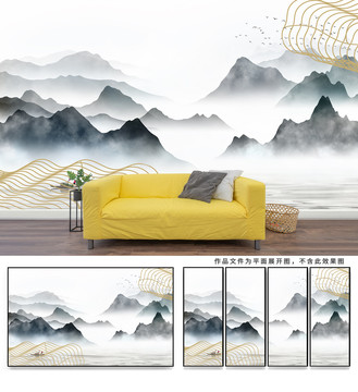 新中式抽象山水