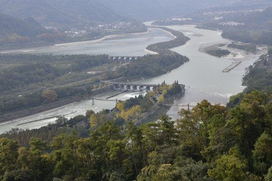 都江堰俯瞰