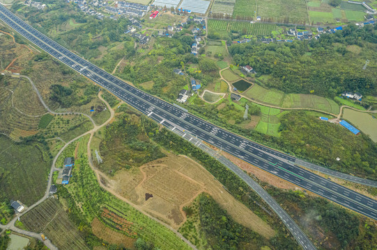 高速公路航拍