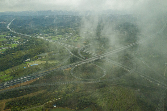 高速公路航拍