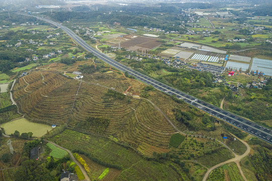 高速公路航拍