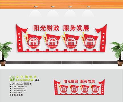 陽光財(cái)政文化墻