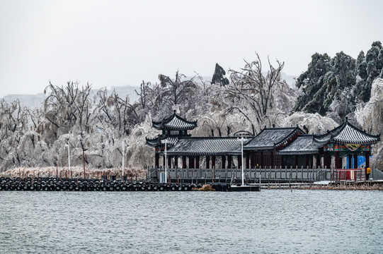 中国长春南湖公园冬季景观