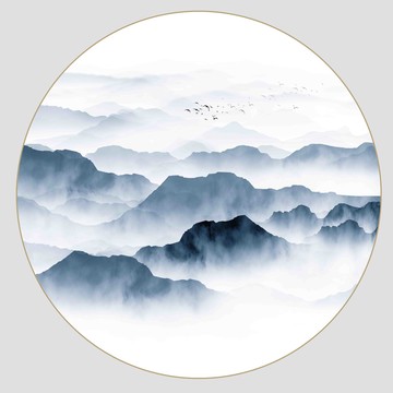 水墨山