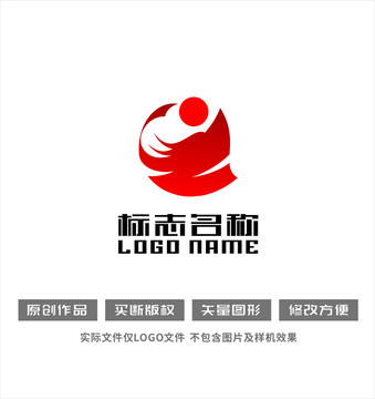 字母Z标志龙人红日logo