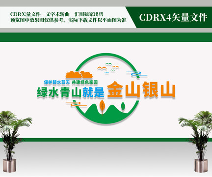 綠水青山就是金山銀山文化墻
