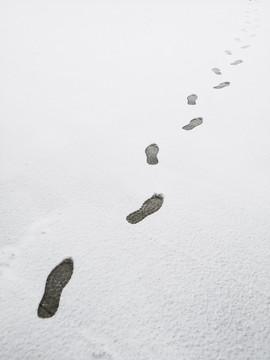 雪地脚印