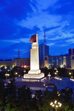 南昌八一广场城市风光夜景