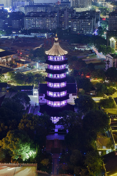 南昌绳金塔古建筑风光夜景