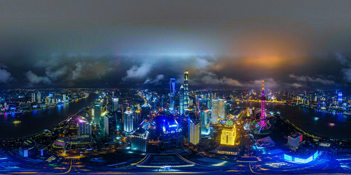 陆家嘴夜景全景