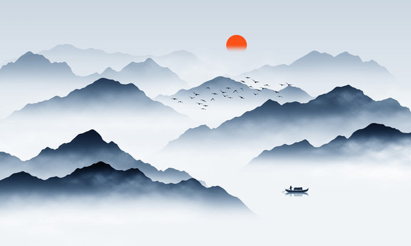 水墨山水畫(huà)