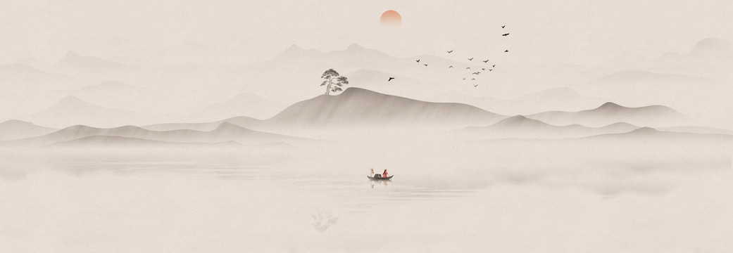 水墨山水風(fēng)景