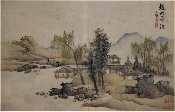 龔賢樓閣山頂圖