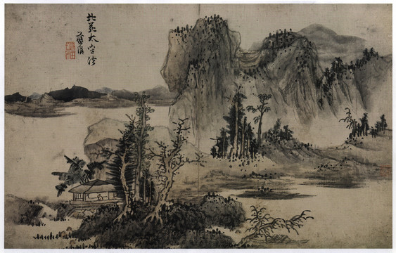 龔賢樓閣川木圖