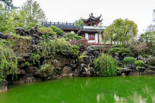 棠樾鲍家花园假山池沼