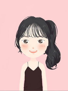 手繪女生
