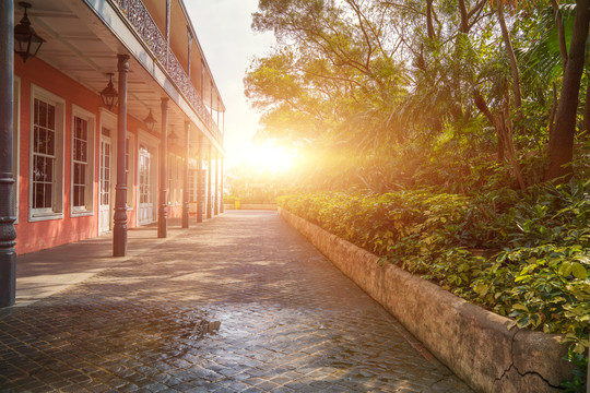 中国澳门城市建筑天际线和街景