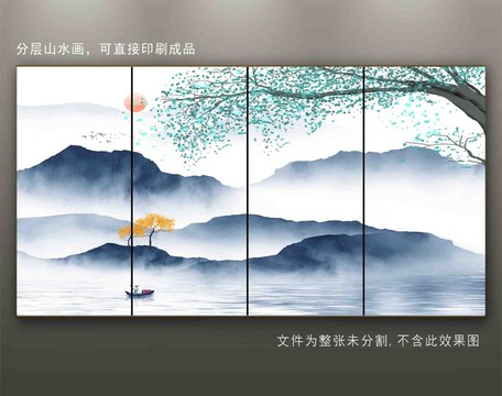 新中式水墨背景墻