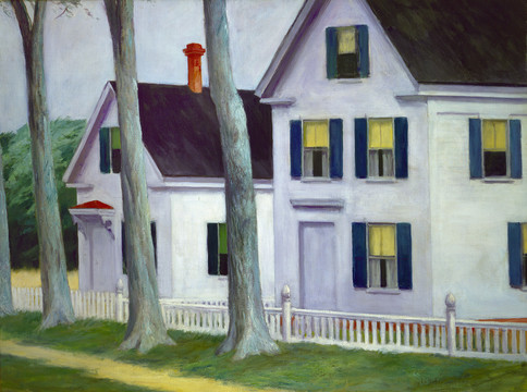 爱德华·霍普白色房子油画