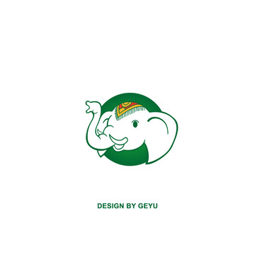 手繪大象插畫