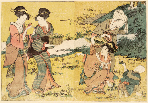  勝川春好采藥圖