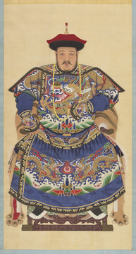 郎世寧愛(ài)新覺(jué)羅多鐸朝服像