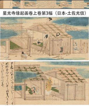 土佐光信星光寺缘起画卷上卷画册