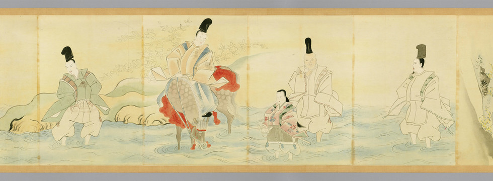 狩野元信仿古人物山水粉本第五幅