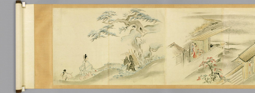 狩野元信仿古人物山水粉本第八幅