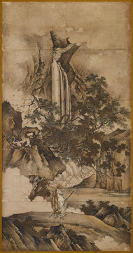 狩野元信屏風(fēng)畫祖師圖第一幅