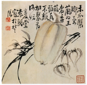 李鱓絲瓜圖