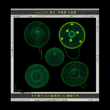 斗笠草帽CAD矢量图