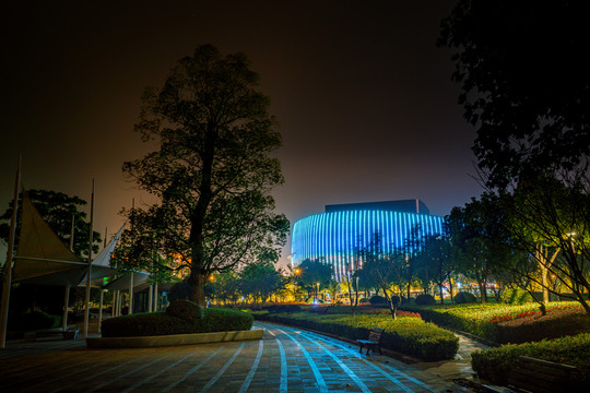 千岛湖水之灵剧院珍珠广场夜景