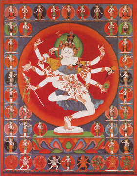 董源蓮花網(wǎng)目觀世音布本設(shè)色西藏