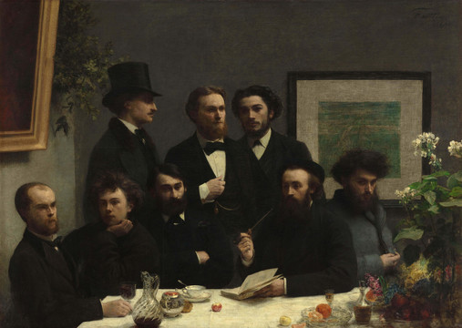 亨利·方丹·拉图尔一群上流社会男人油画