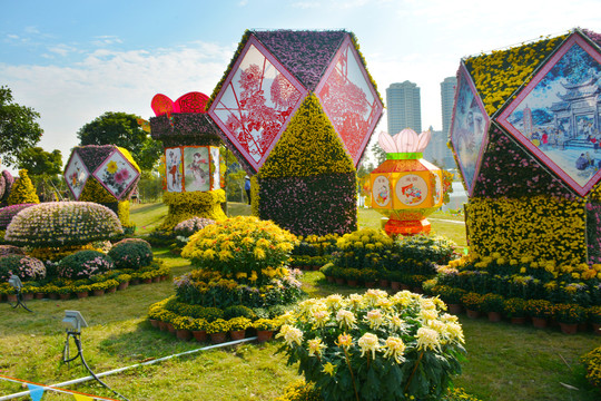 菊花会灯笼景观