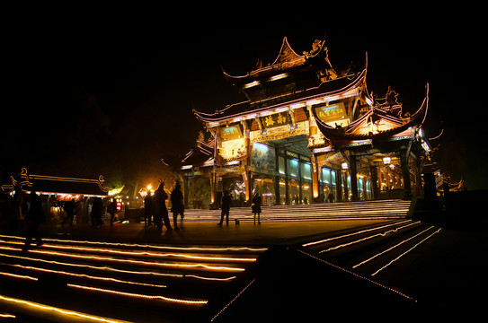 都江堰南桥夜景