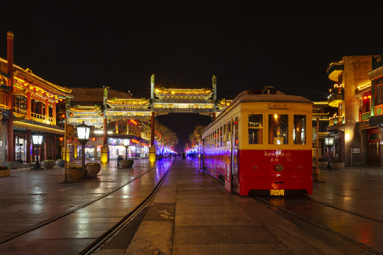 北京前门大街夜景