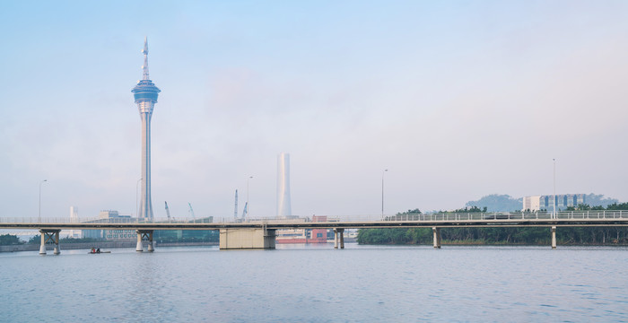 澳门现代建筑和桥梁和城市景观