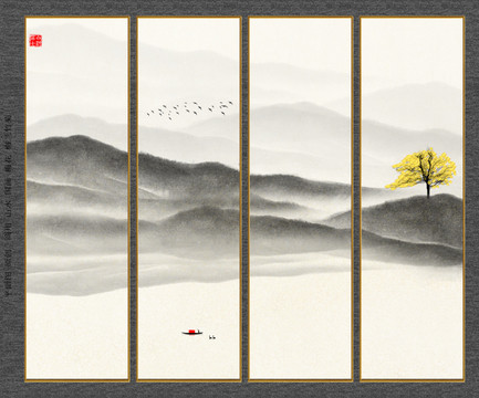 山水背景墻