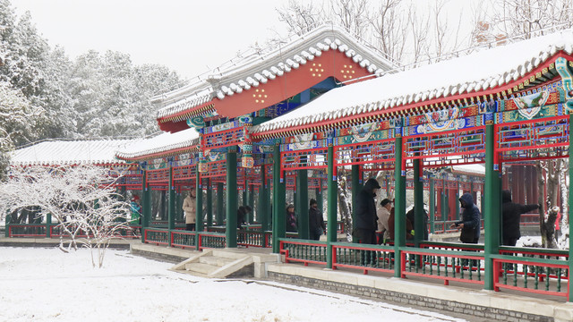 北京天坛公园雪景