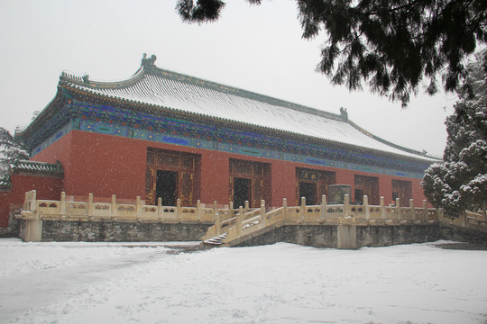 北京天坛公园雪景