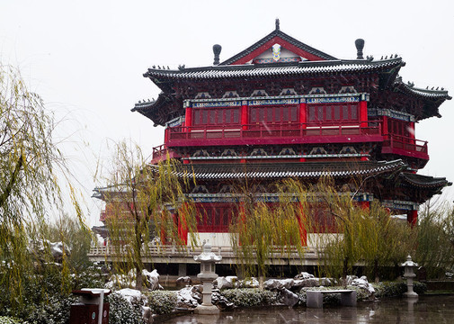 滕王阁雪景