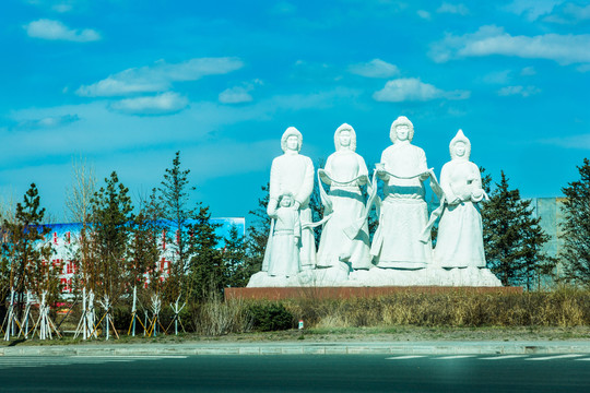 鄂温克城市街头