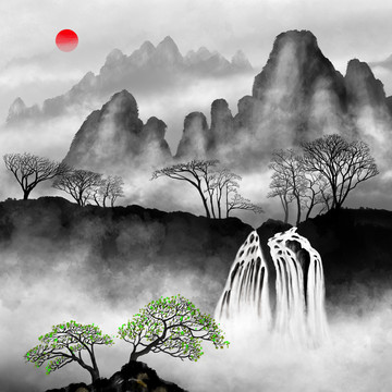 水墨山水畫