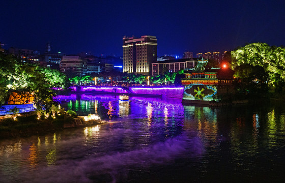 自贡沙湾王爷庙夜景