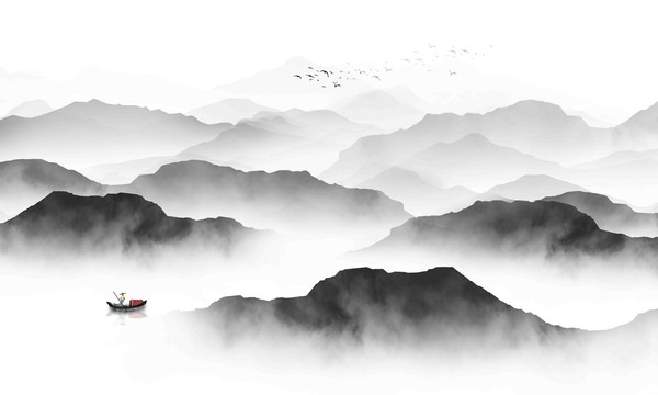 寫意水墨山水畫