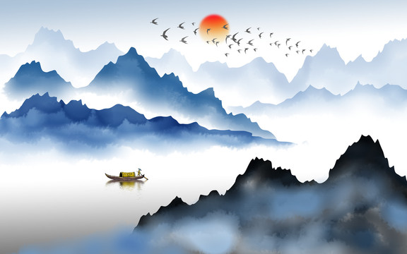 抽象山水畫