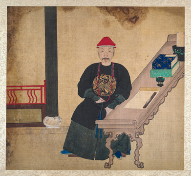 郎世寧清代官員坐像